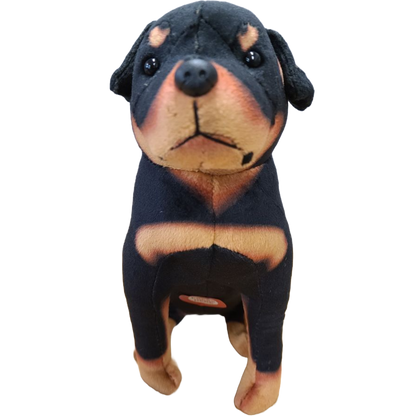 Canned Rottweiler w/Barking Sound - Rescue Dog Plush Animal: Pop Top Lid