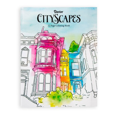 Darice  Adult Coloring Book - Cityscapes - 32 pages