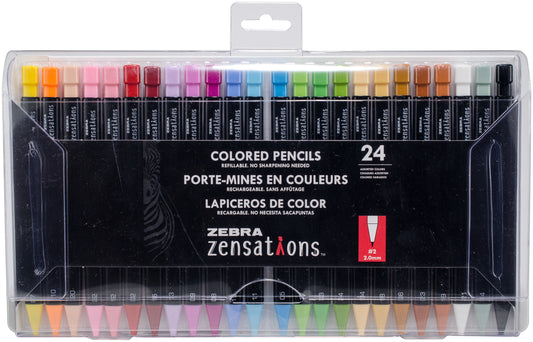 Zebra Zensations Colored Pencils 24/Pkg-Assorted