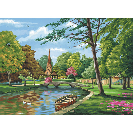 Paint By Number Kit Artist Canvas Series 11"X14"-Church By The River