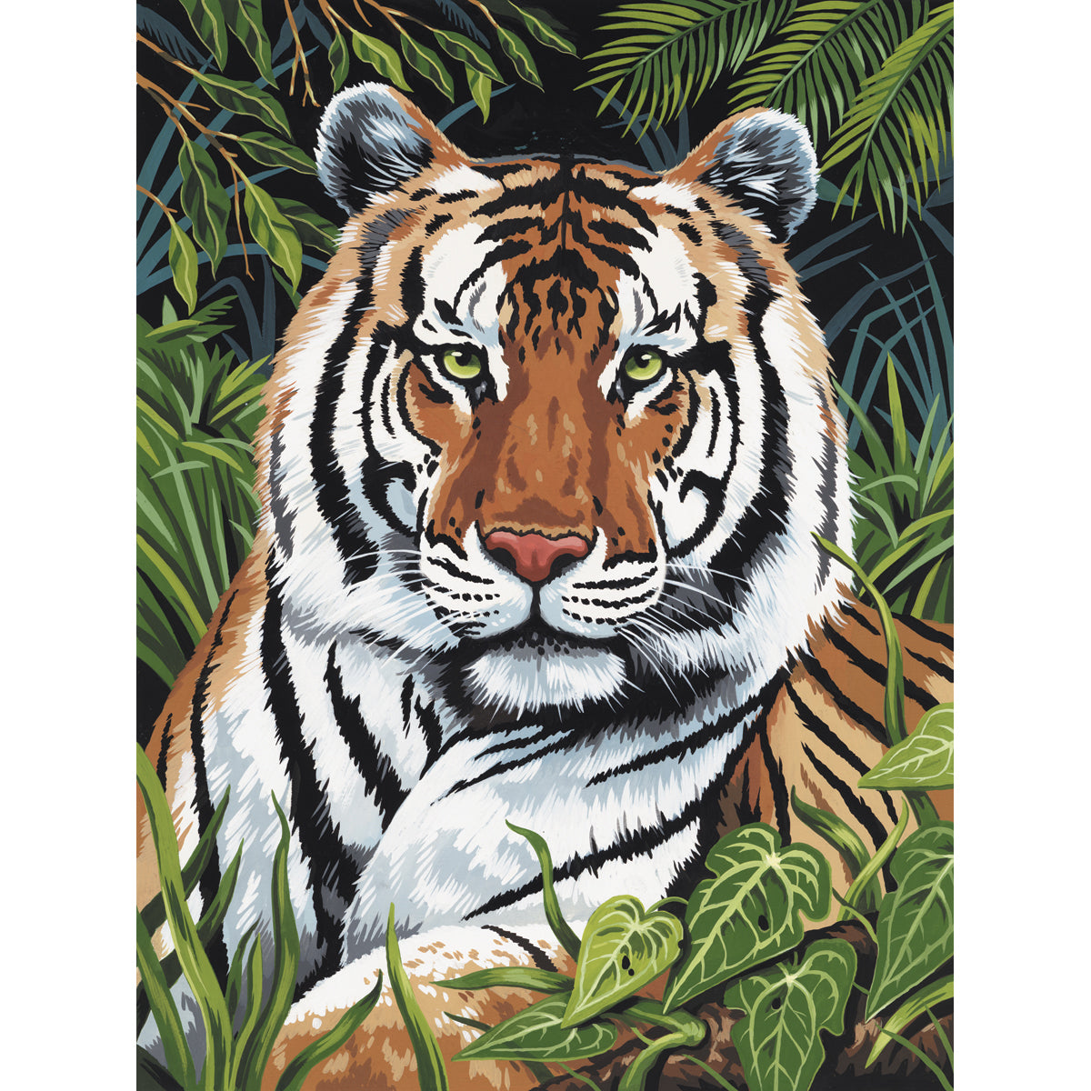 Paint By Number Kit Artist Canvas Series 9"X12"-Tiger In Hiding