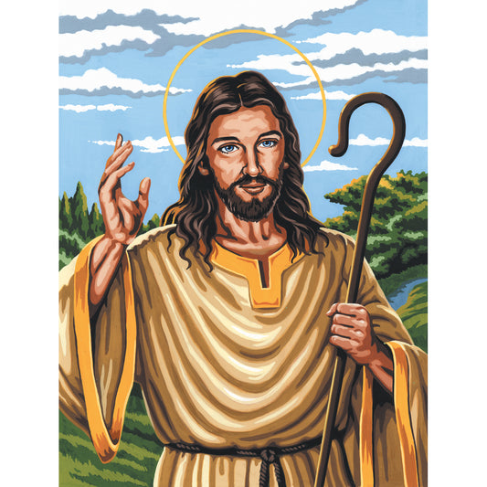 Paint By Number Kit Artist Canvas Series 9"X12"-The Good Shepherd