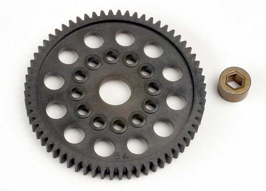 Spur gear (64-Tooth) (32-pitch) w/bushing