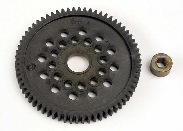 Spur gear (66-Tooth) (32-pitch) w/bushing