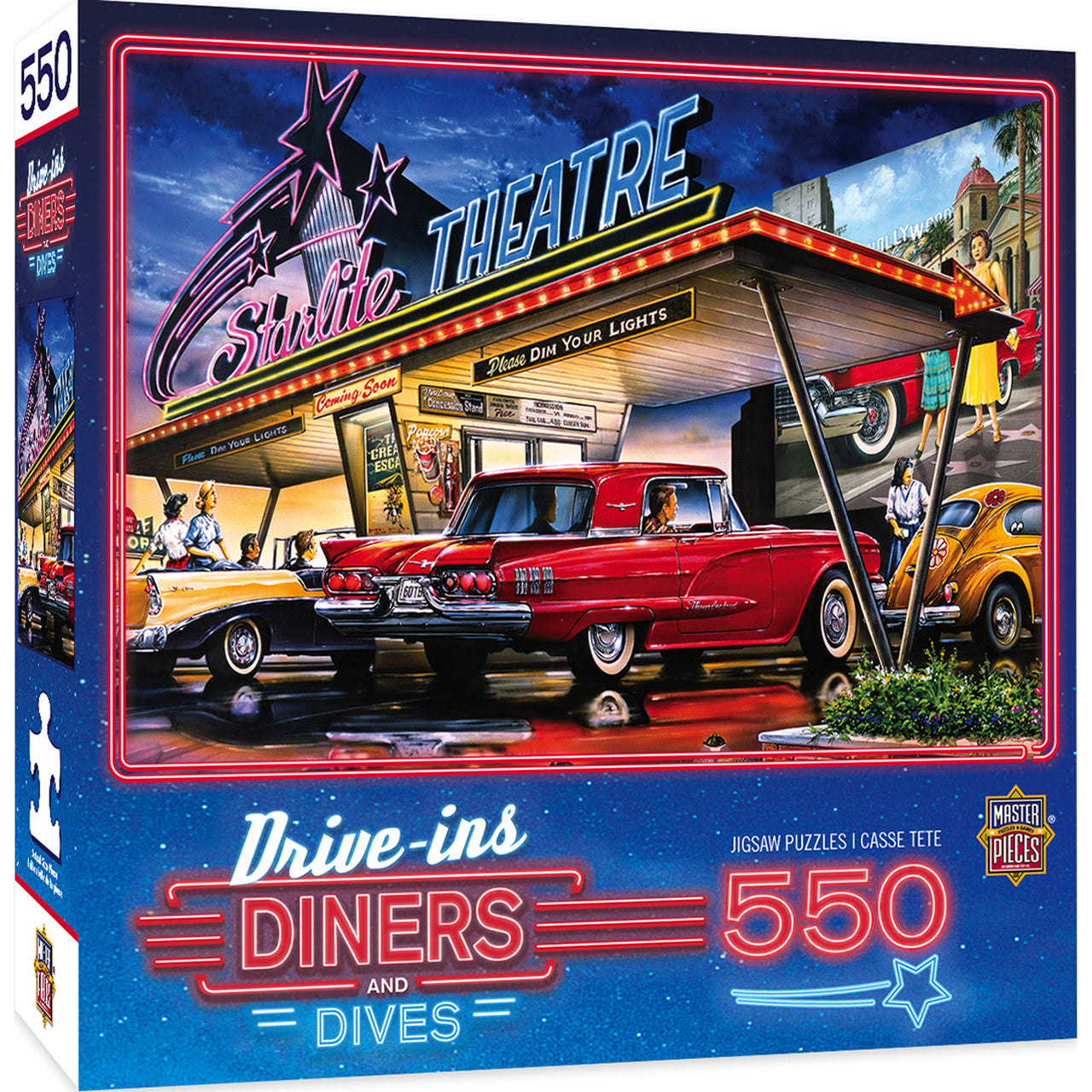 Drive-Ins Diners and Dives - Starlite Drive-In 550pc Puzzle – LocoHobby