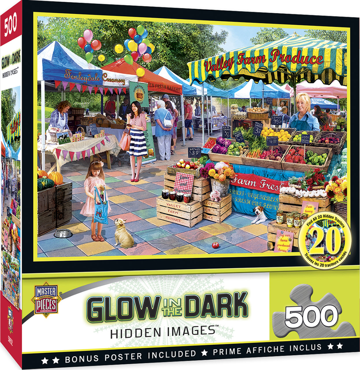 HIDDEN IMAGE GLOW IN THE DARK - GARDEN OF SONG 550 PIECE JIGSAW PUZZLE