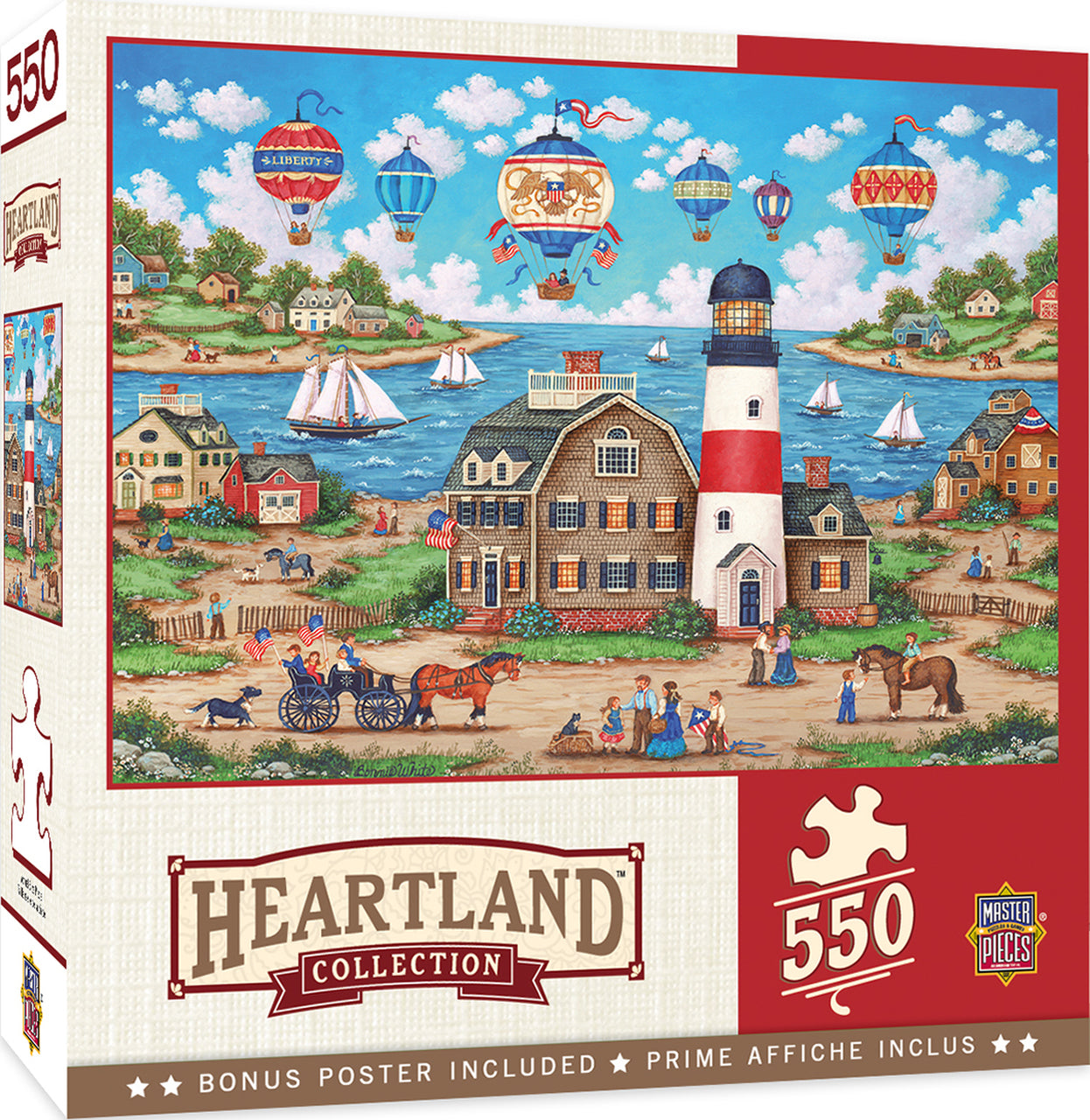 Heartland Collection - Balloons Over the Bay 550pc Puzzle