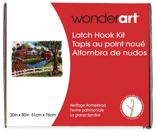 Caron Wonderart Classic Latch Hook Kit 20"X30"-Heritage Homestead