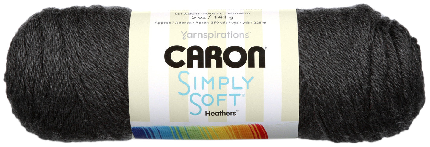 Caron Simply Soft Heathers Yarn-Charcoal
