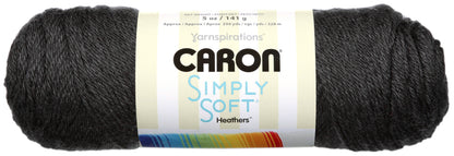 Caron Simply Soft Heathers Yarn-Charcoal