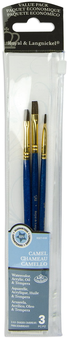 Royal & Langnickel(R) Sable Value Pack Brush Set-3/Pkg