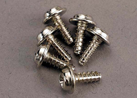 Screws 3x8mm washerhead self-tapping (6)