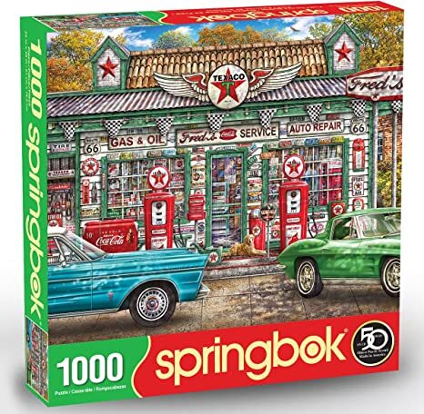Fred's Service Station 1000 Piece Jigsaw Puzzle