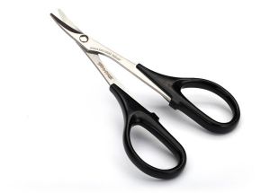 Scissors curved tip