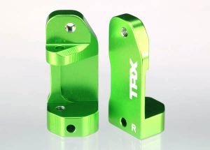 Caster blocks 30-degree green-anodized 6061-T6 aluminum (left & right)/ suspension screw pin (2)
