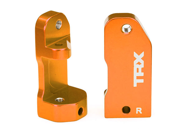 Caster blocks 30-degree orange-anodized 6061-T6 aluminum (left & right)/ suspension screw pin (2)