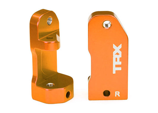 Caster blocks 30-degree orange-anodized 6061-T6 aluminum (left & right)/ suspension screw pin (2)