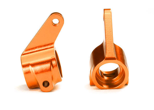 Steering blocks Rustler /Stampede /Bandit (2) 6061-T6 aluminum (orange-anodized)/ 5x11mm ball bearings (4)
