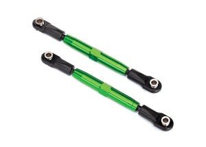 Camber links front (TUBES green-anodized 7075-T6 aluminum stronger than titanium) (83mm) (2)/ rod ends rear (4)/ rod ends front (4)/ aluminum wrench (1)