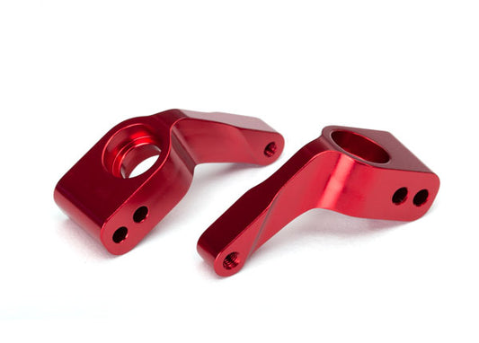 Stub axle carriers Rustler/Stampede/Bandit (2) 6061-T6 aluminum (red-anodized)/ 5x11mm ball bearings (4)