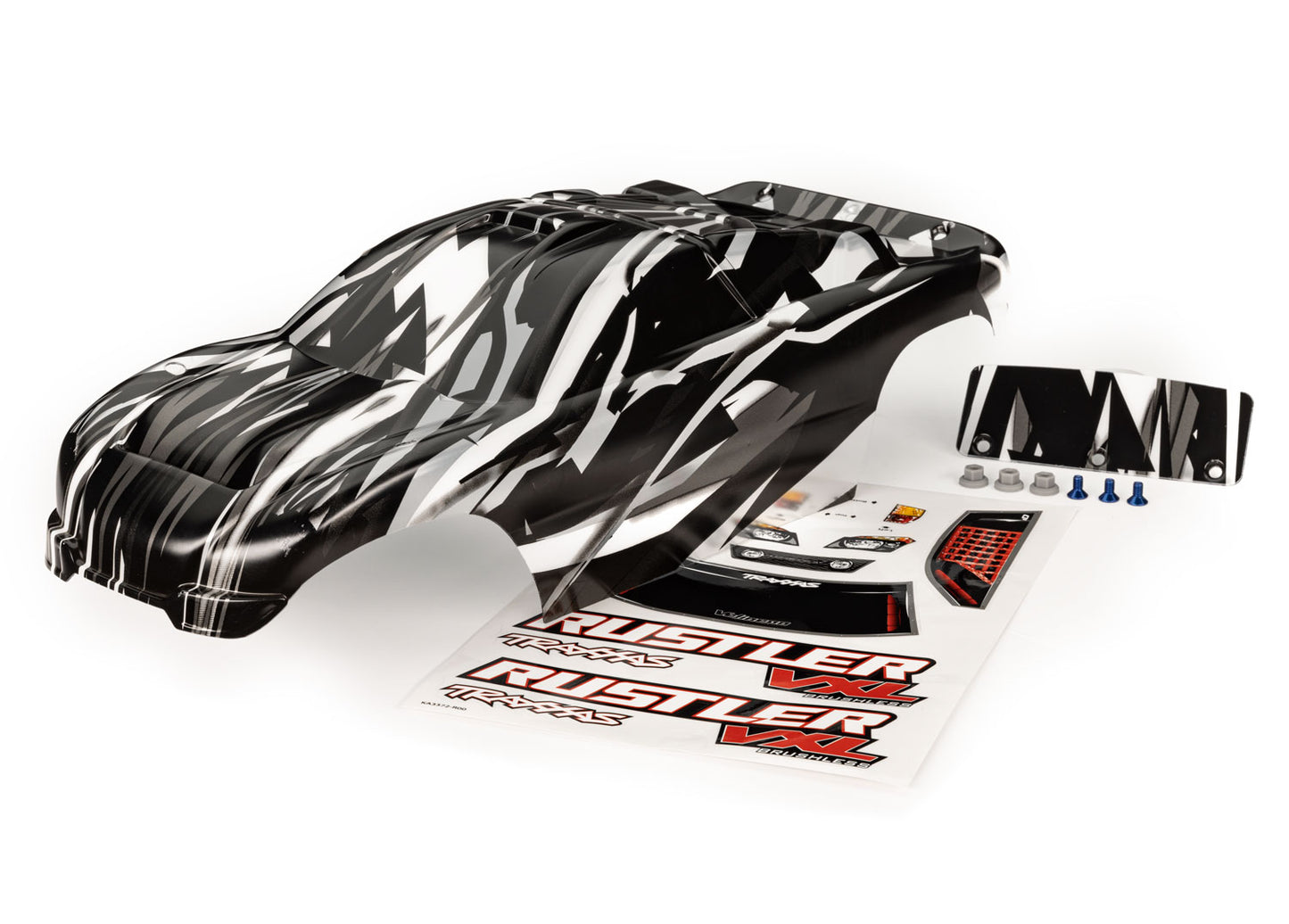 Discontinued - RUSTLER VXL BODY R/BLK/WHT