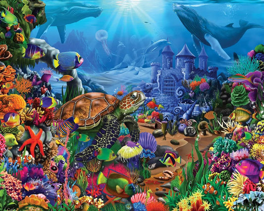 Undersea Turtle 1000 Piece Jigsaw Puzzle
