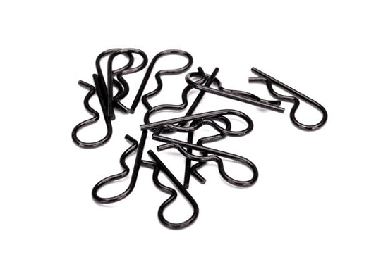 Body clips heavy duty (black) (12)