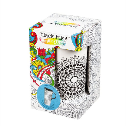 Just Add Color Ceramic Travel Cup 17 oz. Burst of Color