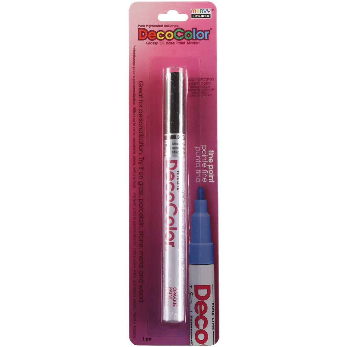 Uchida DecoColor Fine Glossy Oil-Based Paint Marker-White