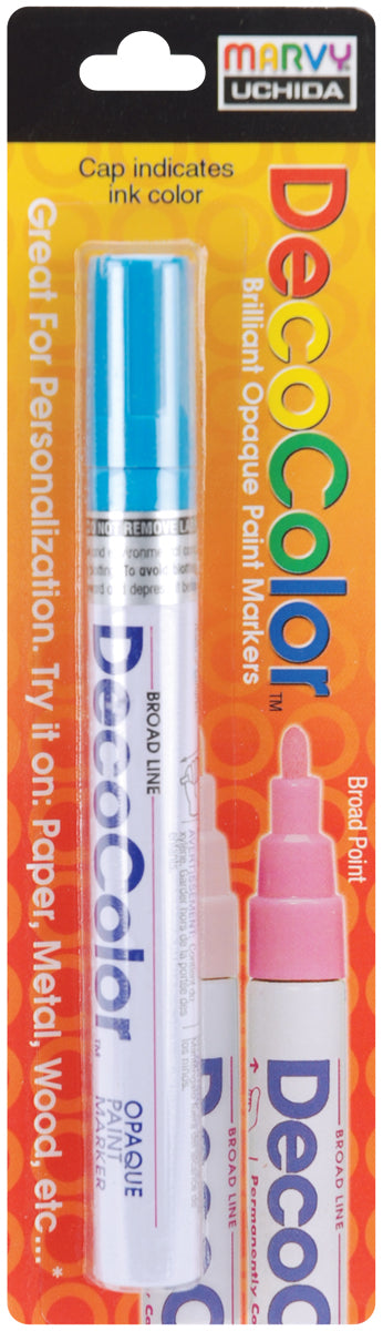 Uchida DecoColor Broad Glossy Oil-Based Paint Marker-White