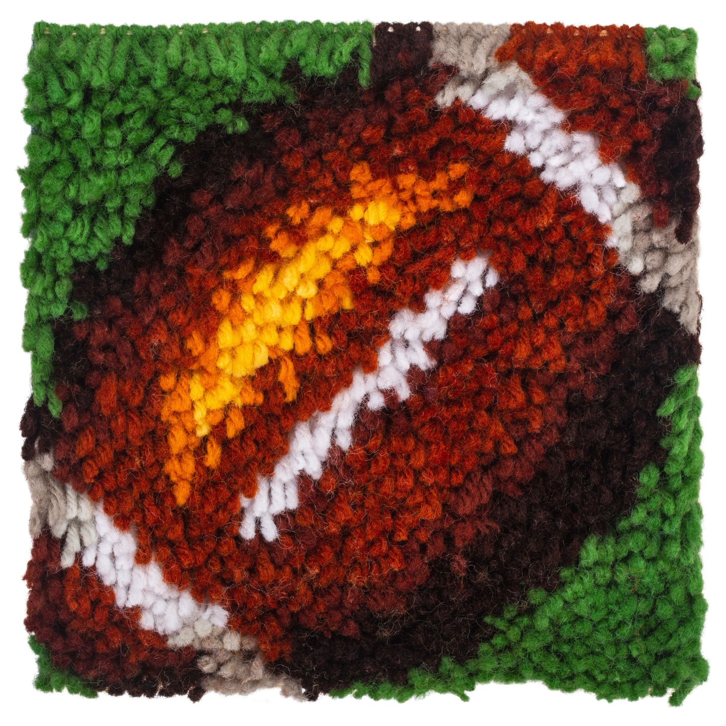 Caron Wonderart Latch Hook Kit 8"X8"-Football