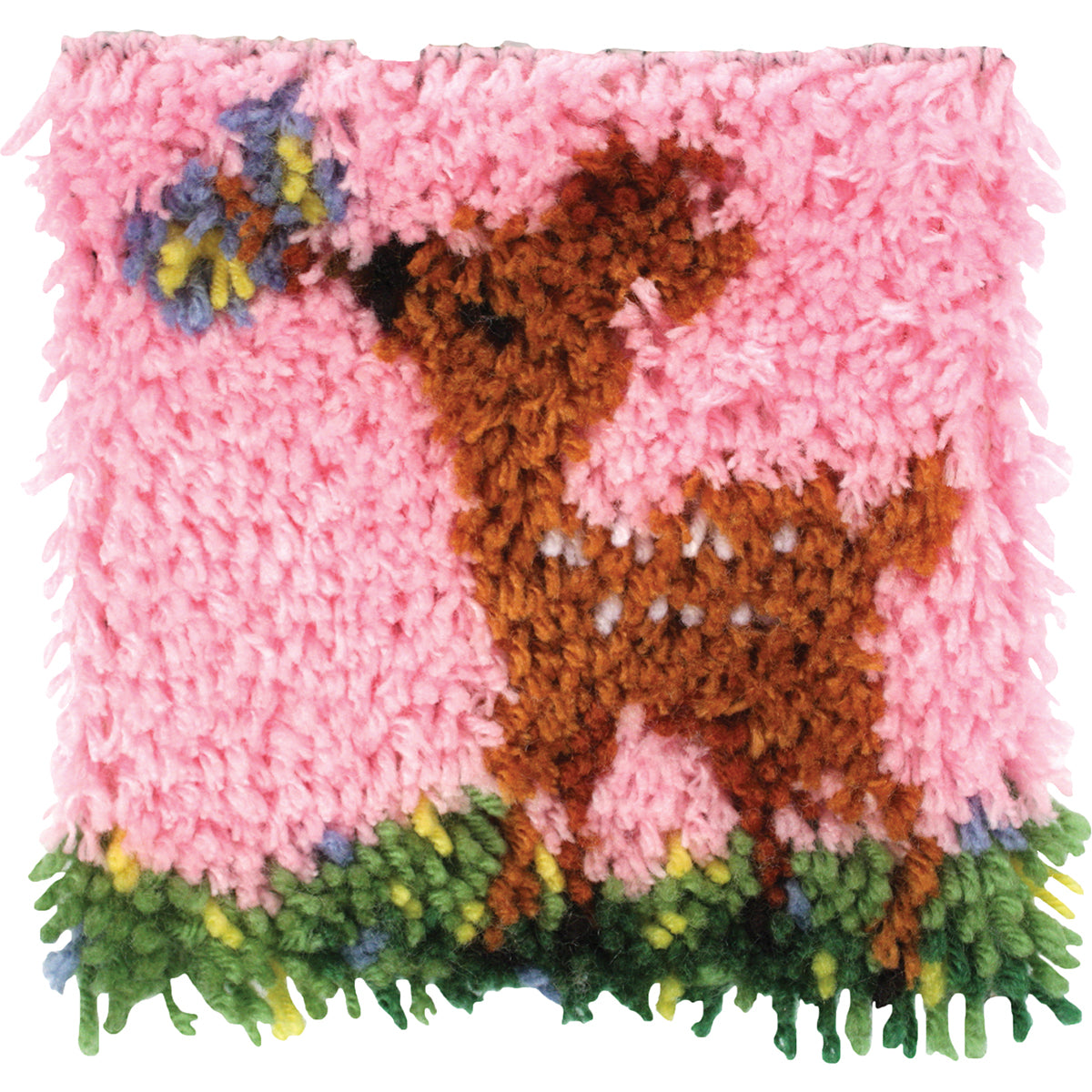 Caron Wonderart Latch Hook Kit 8"X8"-Little Fawn