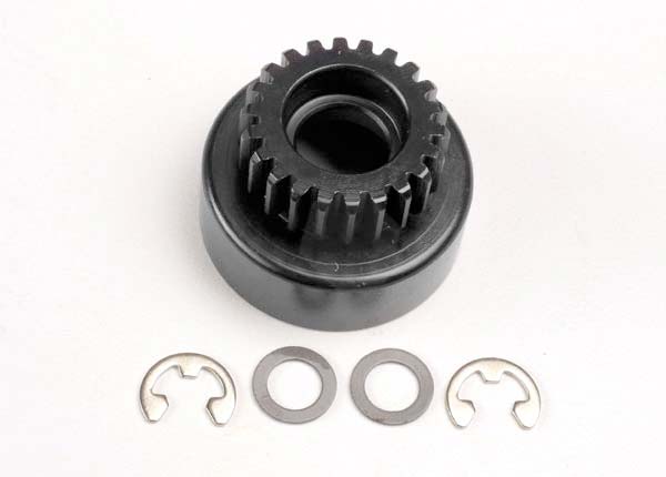 Clutch bell (22-tooth)/ 5x8x0.5mm fiber washer (2)/ 5mm E-clip (requires #4611-ball bearings 5x11x4mm (2))