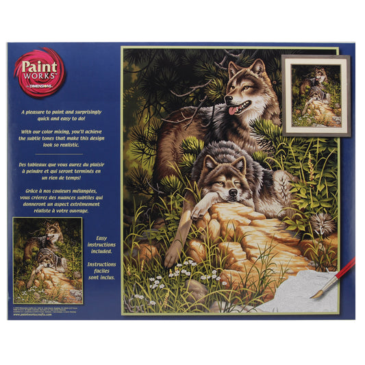 Paint Works Paint By Number Kit 16"X20"-Wild & Free Wolves
