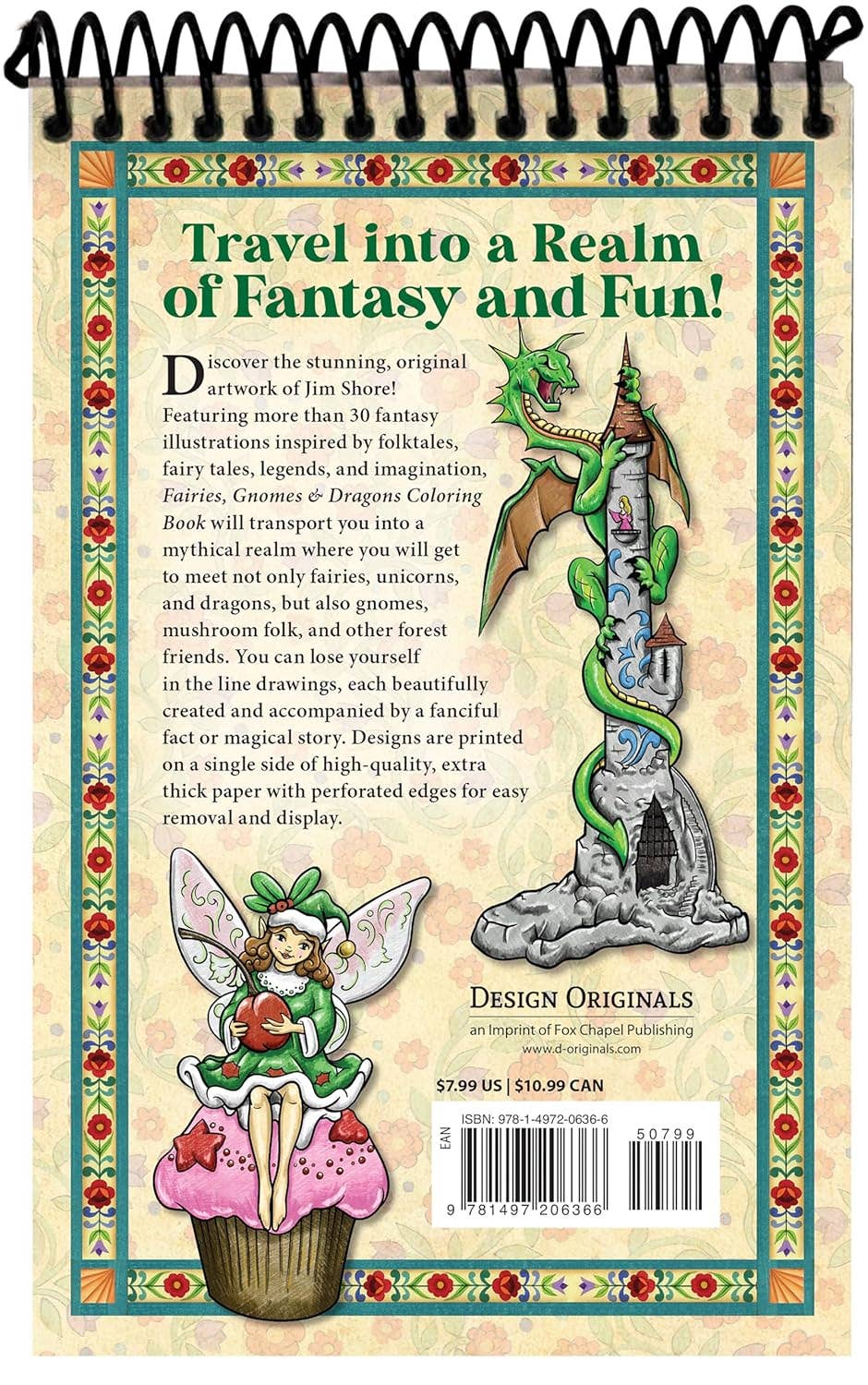 Fox Chapel Publishing - Jim Shore Fairies, Gnomes & Dragons Coloring Book