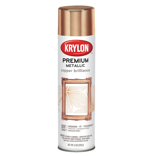 Premium Metallic Spray Paint 8oz-Copper Brilliance