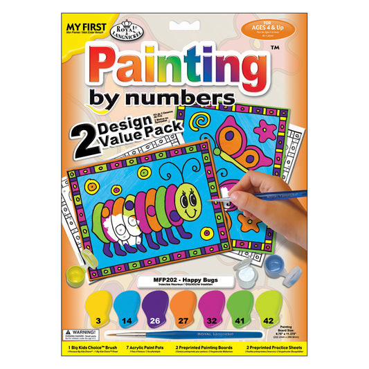 My First Paint By Number Kit 8.75"X11.375" 2/Pkg-Happy Bugs