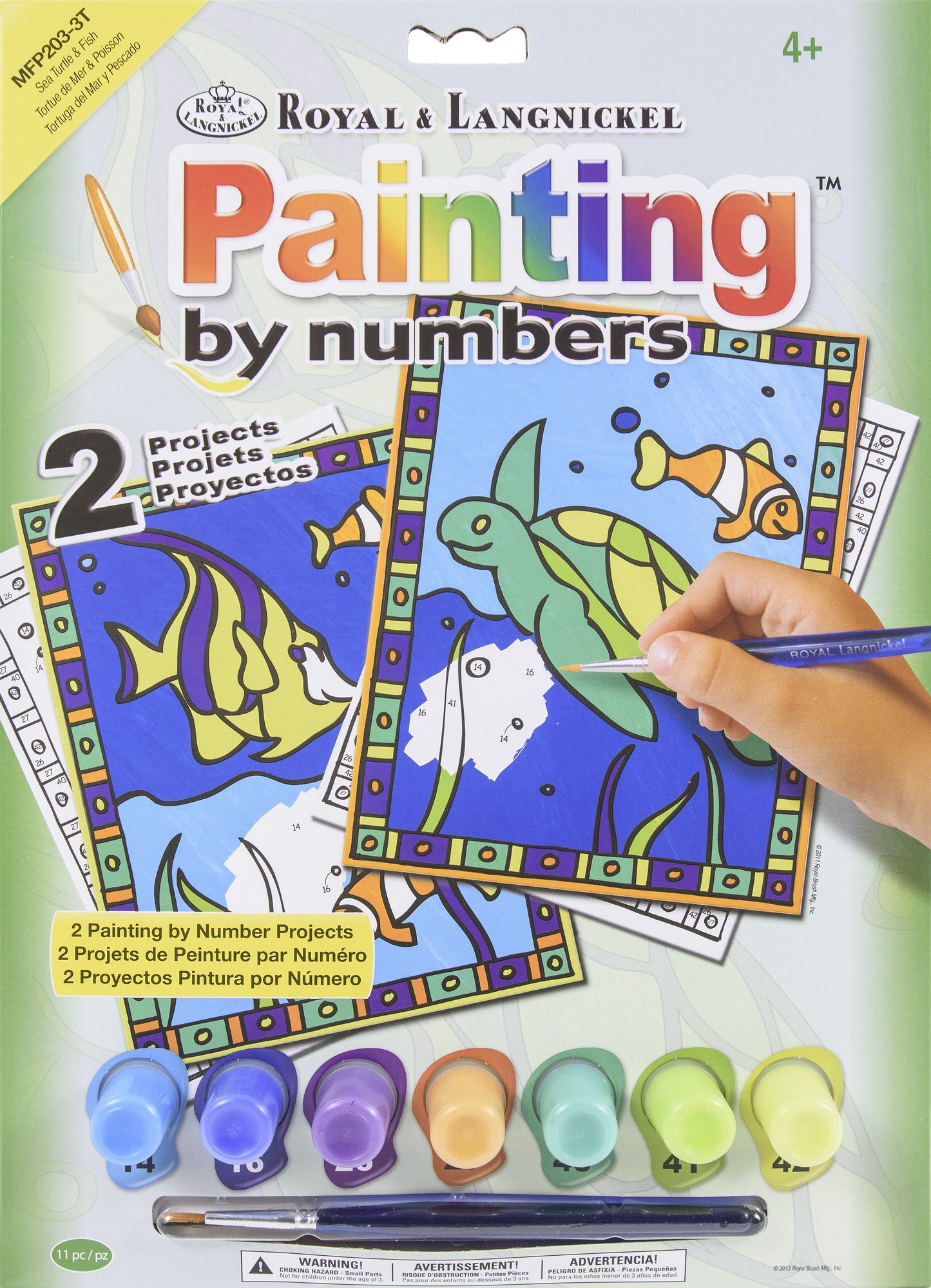 My First Paint By Number Kit 8.75"X11.375" 2/Pkg-Sea Turtle & Fish