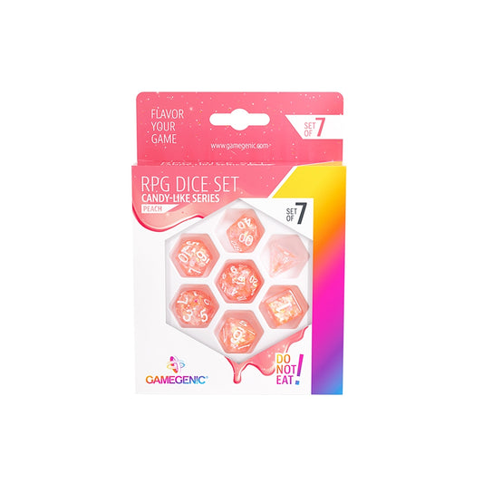 Candy-like Series - Peach - RPG Dice Set  7pcs