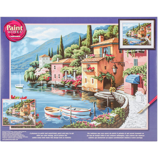 Paint Works Paint By Number Kit 20"X16"-Lakeside Village