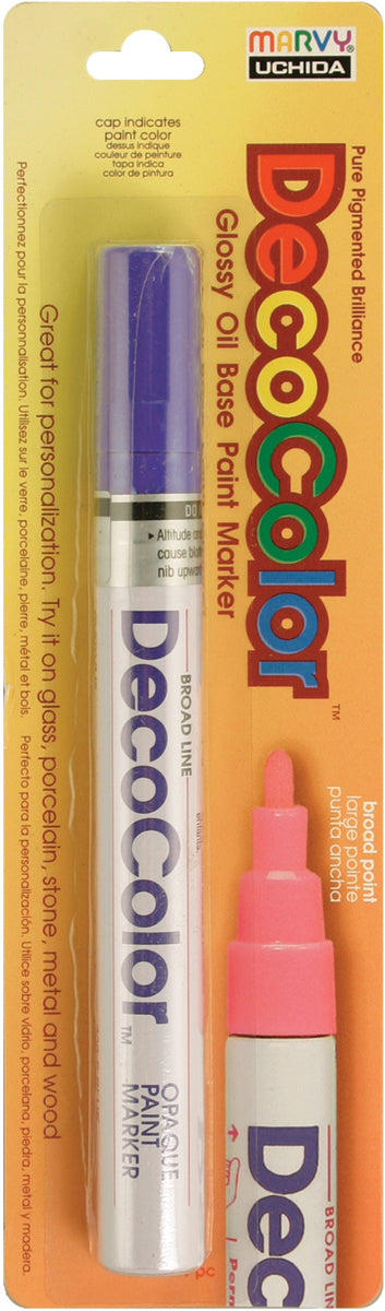Uchida DecoColor Broad Glossy Oil-Based Paint Marker-White