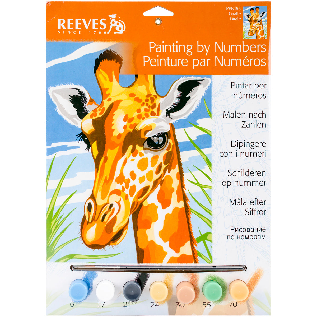 Junior Paint By Number Kit 9"X12"-Giraffe