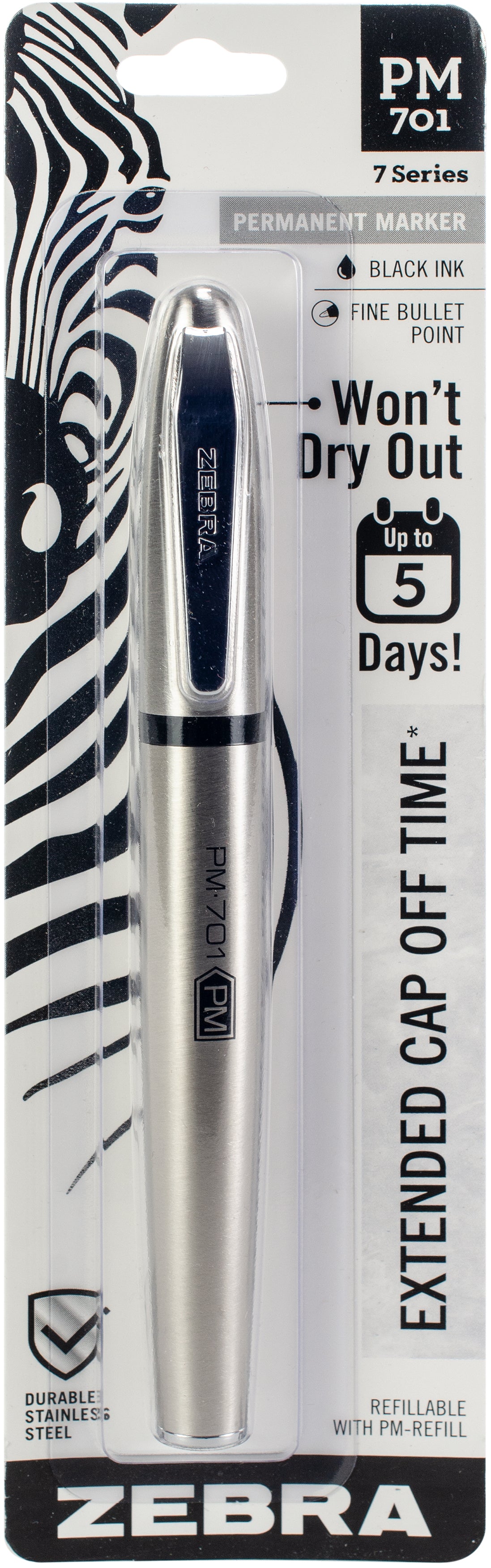 Zebra Permanent Steel Marker-Black