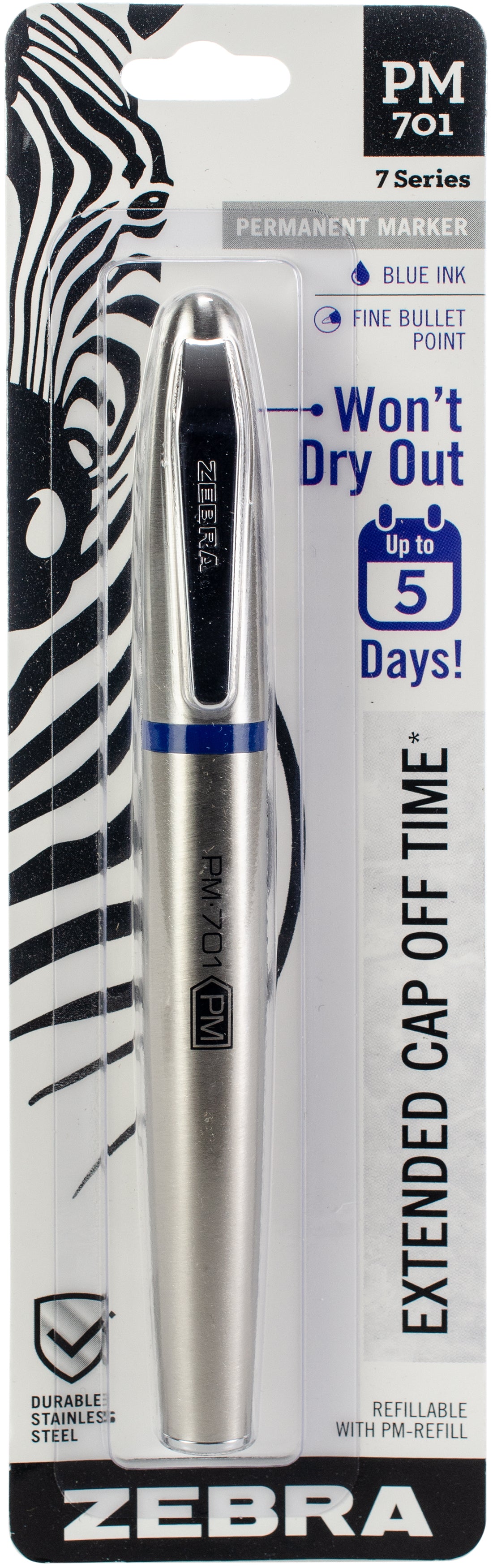 Zebra Permanent Steel Marker-Black