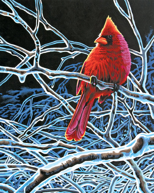 Paint Works Paint By Number Kit 11"X14"-Ice Cardinal