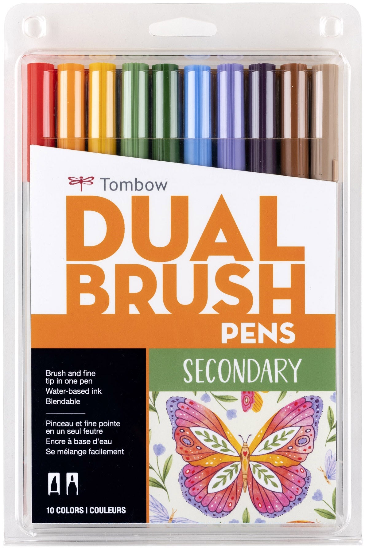 Tombow Dual Brush Pens 10/Pkg-Primary