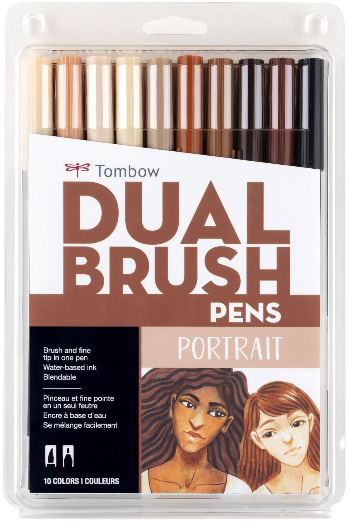 Tombow Dual Brush Pens 10/Pkg-Primary