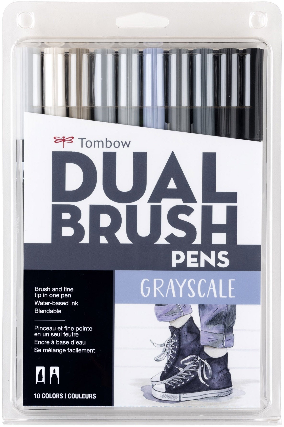 Tombow Dual Brush Pens 10/Pkg-Primary