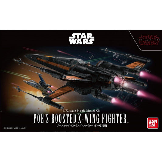 Poe's Boosted X-Wing "Star Wars" Bandai Star Wars 1/72 Plastic Model