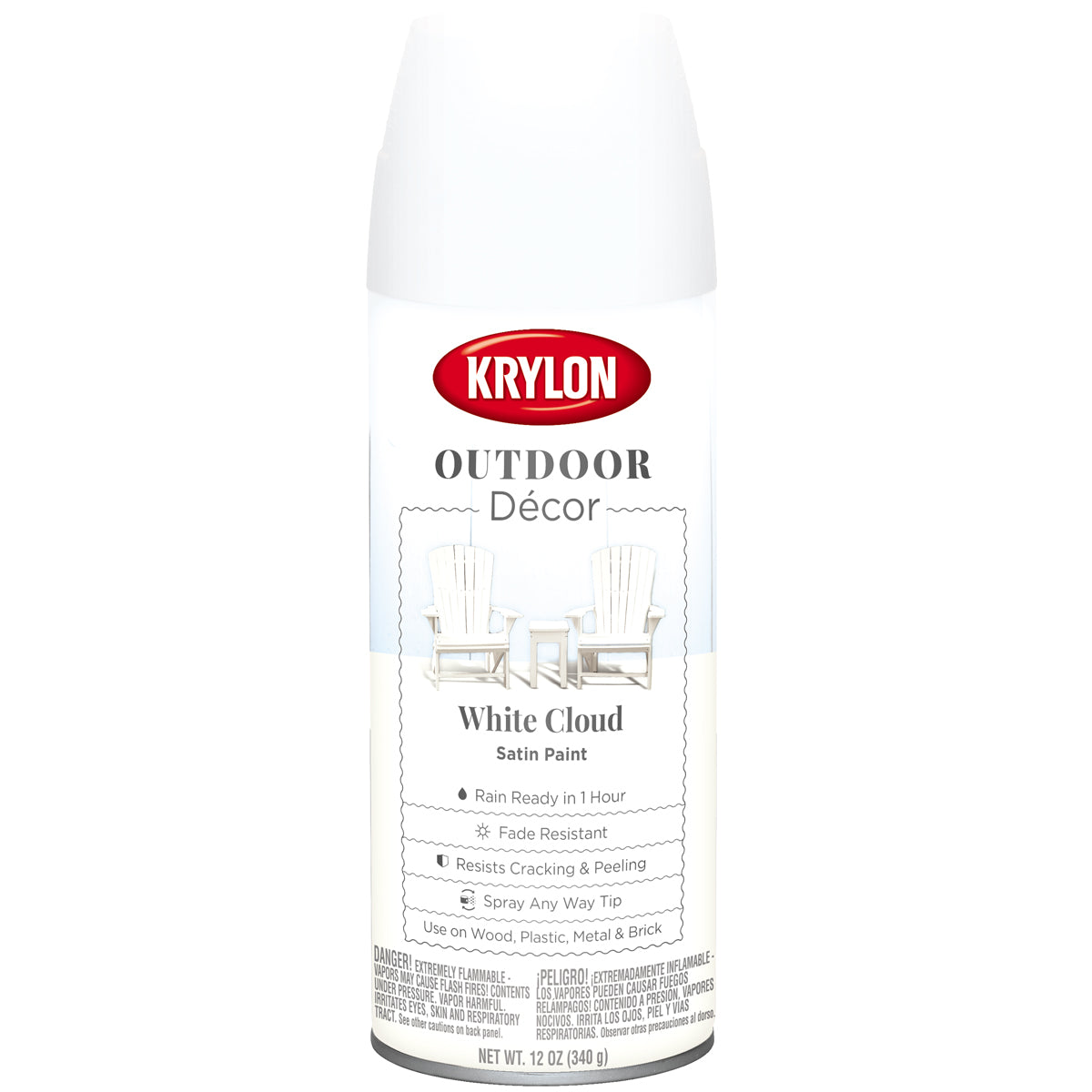 Outdoor Decor Spray Paint 12oz-White Cloud